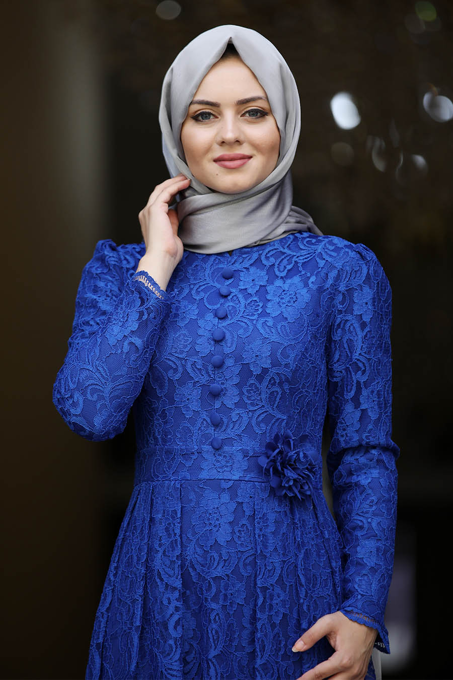 Royal blue clearance dress with hijab