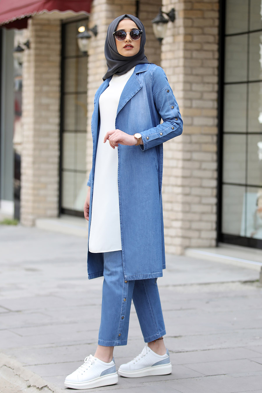 blue jean coat