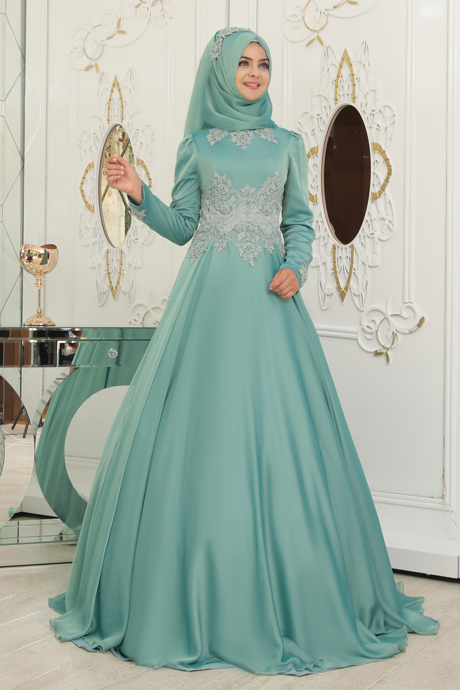 mint evening dress