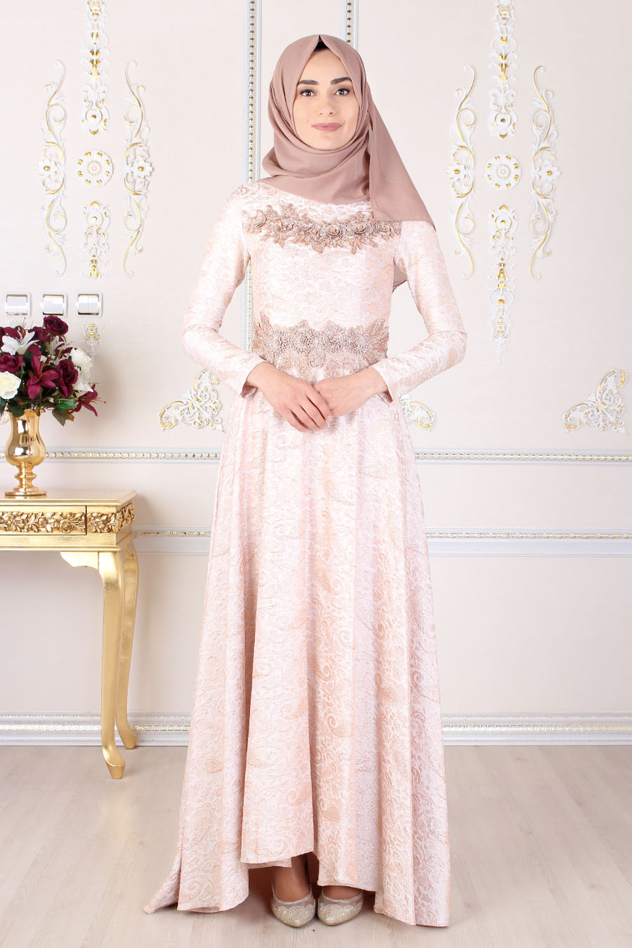 POWDER PINK EVENING DRESS