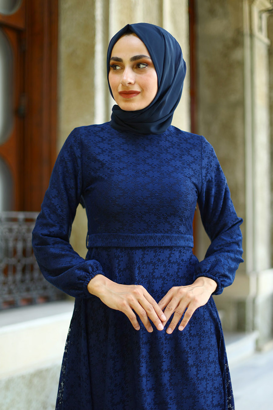 Hijab with hotsell navy blue dress